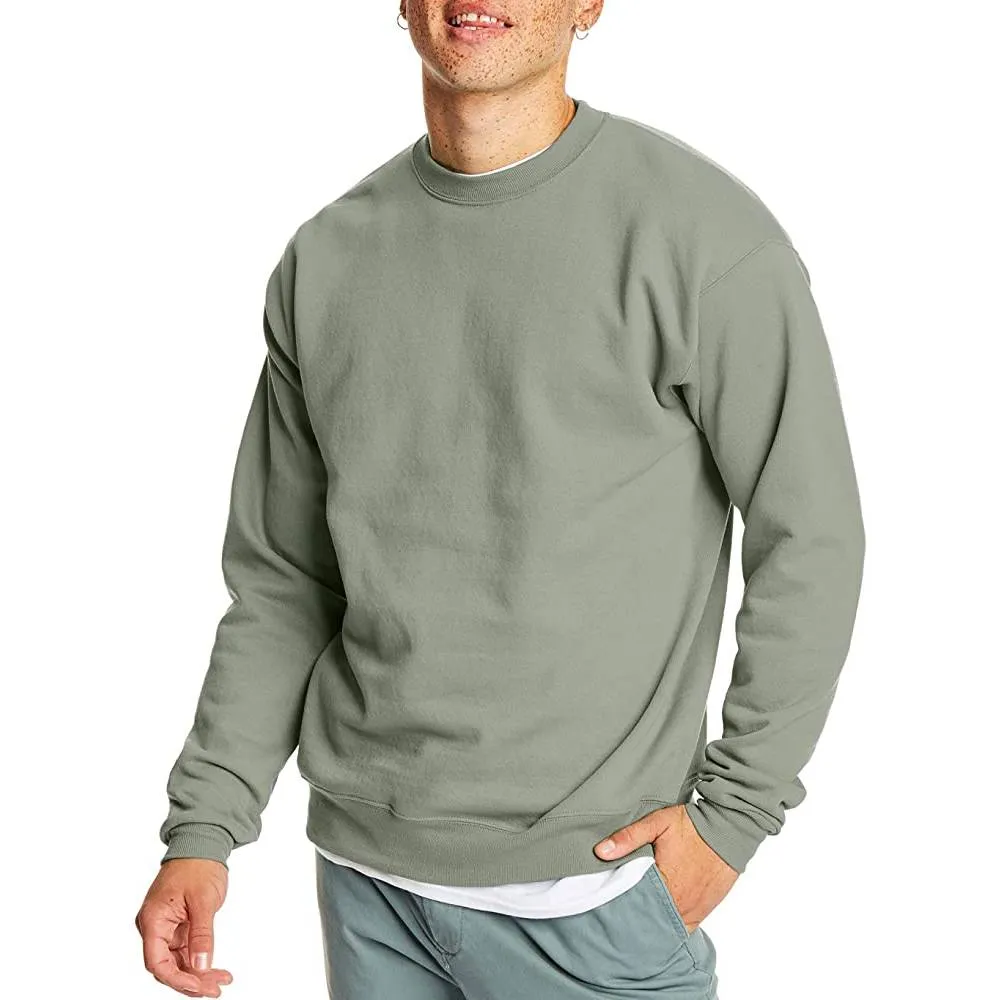 Hanes Men's Sweatshirt, EcoSmart Fleece Crewneck Sweatshirt, Cotton-Blend Fleece Sweatshirt, Plush Fleece Pullover Sweatshirt | Multiple Colors and Sizes
