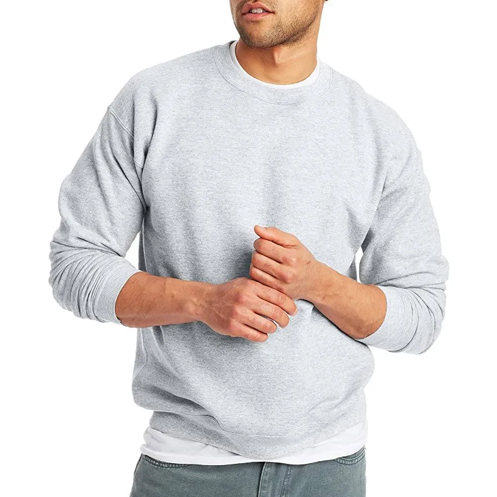 Hanes Men's Sweatshirt, EcoSmart Fleece Crewneck Sweatshirt, Cotton-Blend Fleece Sweatshirt, Plush Fleece Pullover Sweatshirt | Multiple Colors and Sizes
