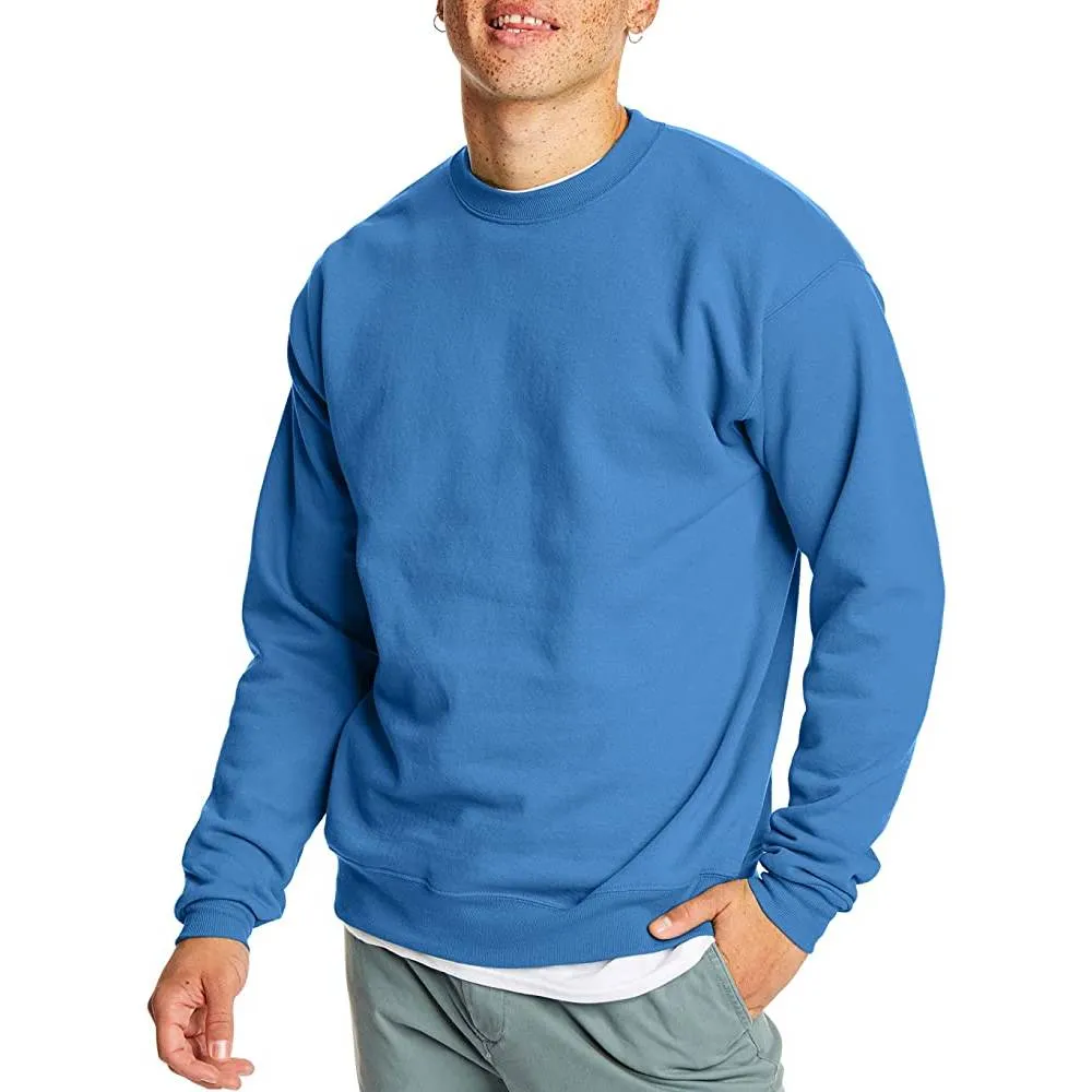 Hanes Men's Sweatshirt, EcoSmart Fleece Crewneck Sweatshirt, Cotton-Blend Fleece Sweatshirt, Plush Fleece Pullover Sweatshirt | Multiple Colors and Sizes