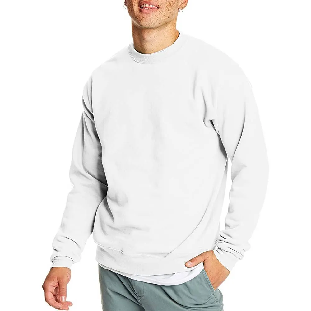 Hanes Men's Sweatshirt, EcoSmart Fleece Crewneck Sweatshirt, Cotton-Blend Fleece Sweatshirt, Plush Fleece Pullover Sweatshirt | Multiple Colors and Sizes