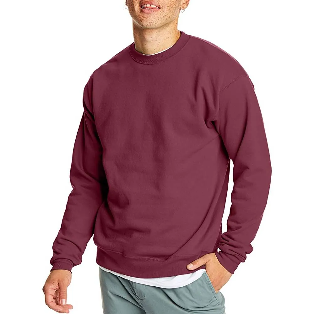 Hanes Men's Sweatshirt, EcoSmart Fleece Crewneck Sweatshirt, Cotton-Blend Fleece Sweatshirt, Plush Fleece Pullover Sweatshirt | Multiple Colors and Sizes