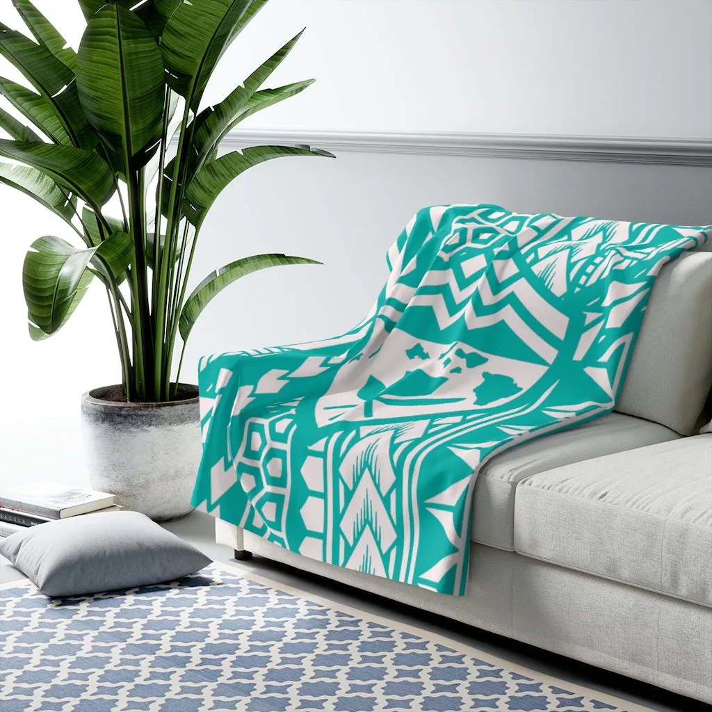 Hawaii Tiffany Tribal Fleece Blanket
