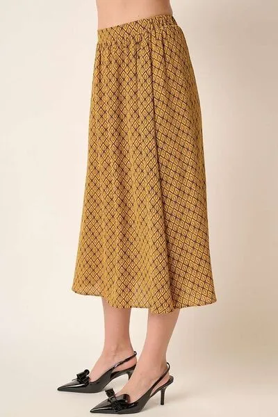 Hazel Blues® |  Mittoshop Printed Midi Skirt