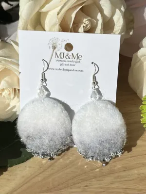 Heavenly Boho Beaded Felt Earrings