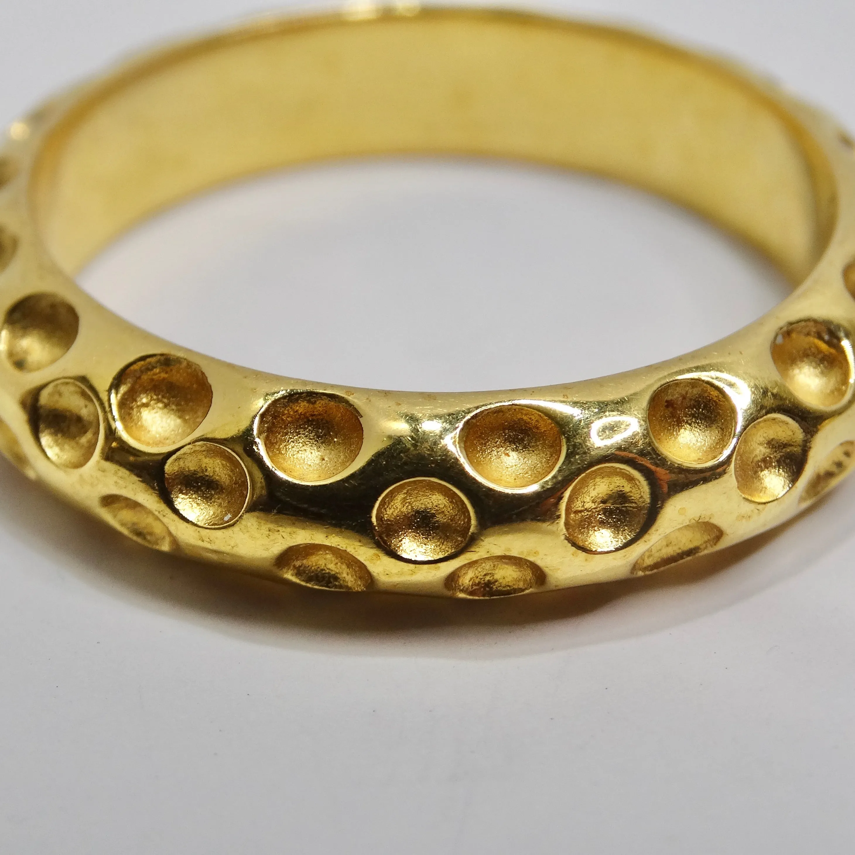Hermes 24K Gold Plated Scarf Ring