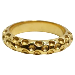 Hermes 24K Gold Plated Scarf Ring