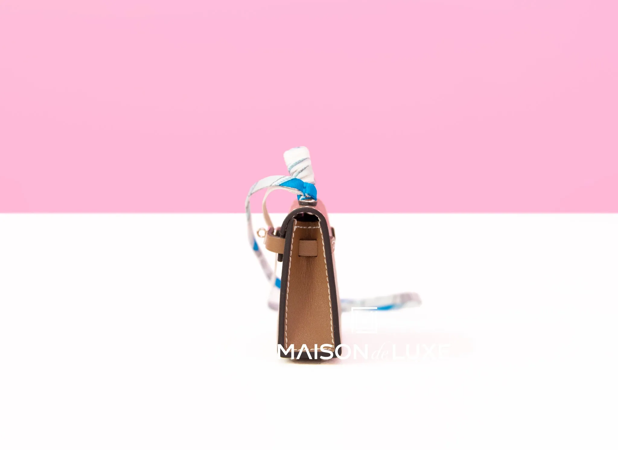 Hermes Etoupe Mini Kelly Twilly Bag Charm