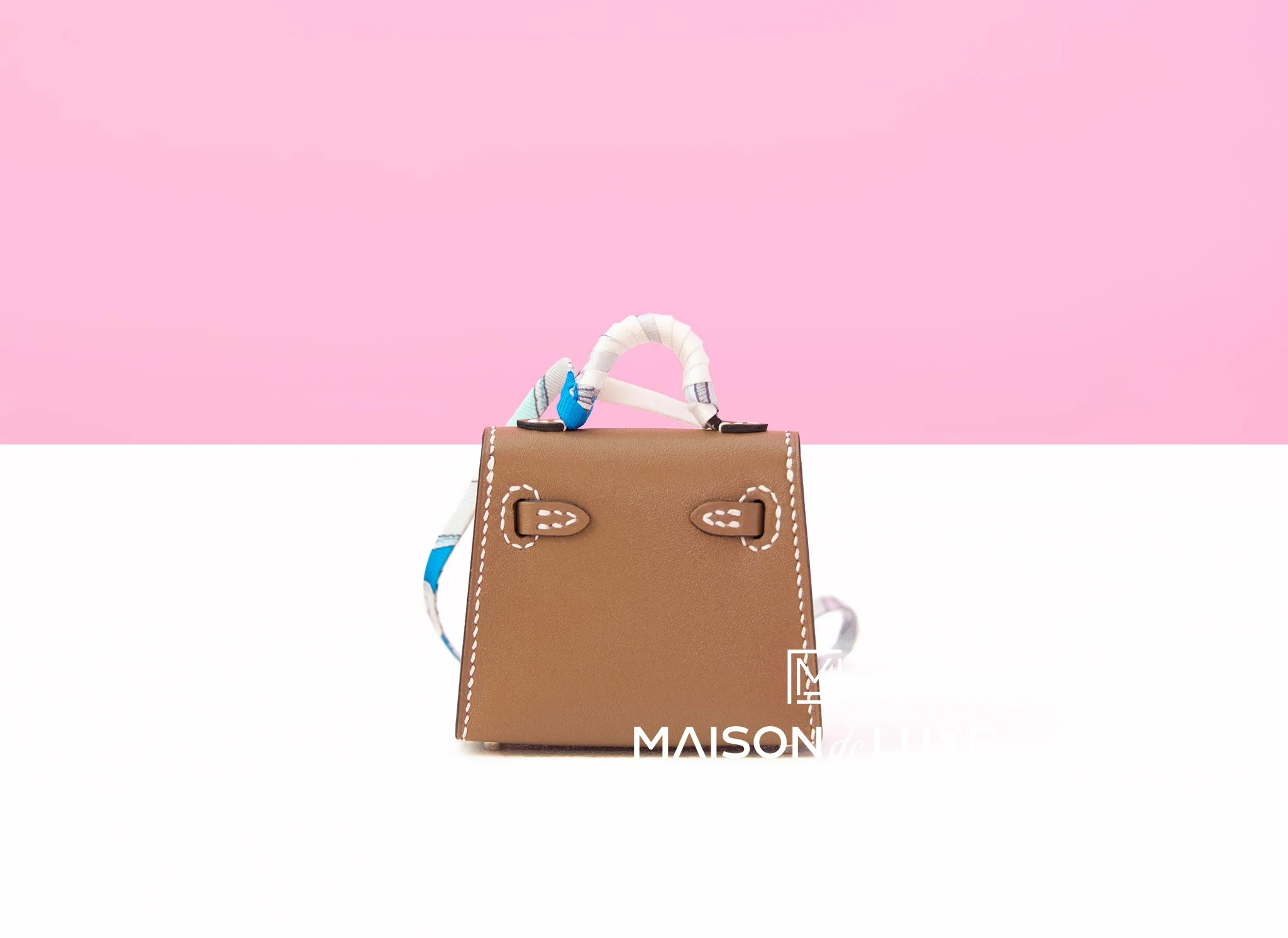 Hermes Etoupe Mini Kelly Twilly Bag Charm