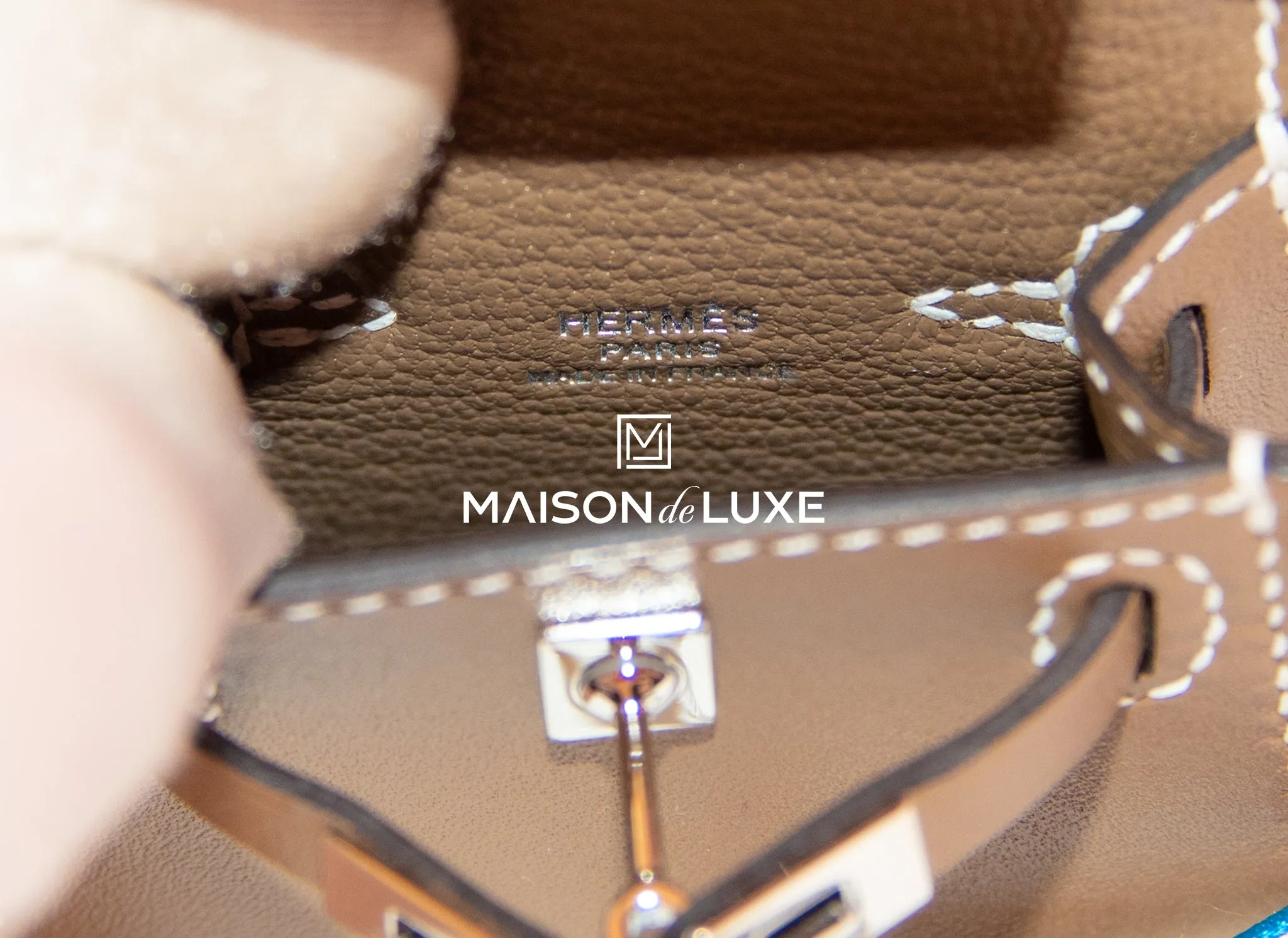 Hermes Etoupe Mini Kelly Twilly Bag Charm