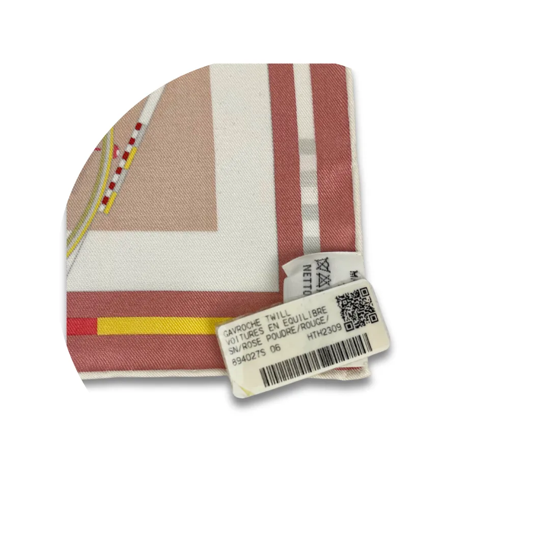 Hermès Voitures En Equilibre Scarf 45