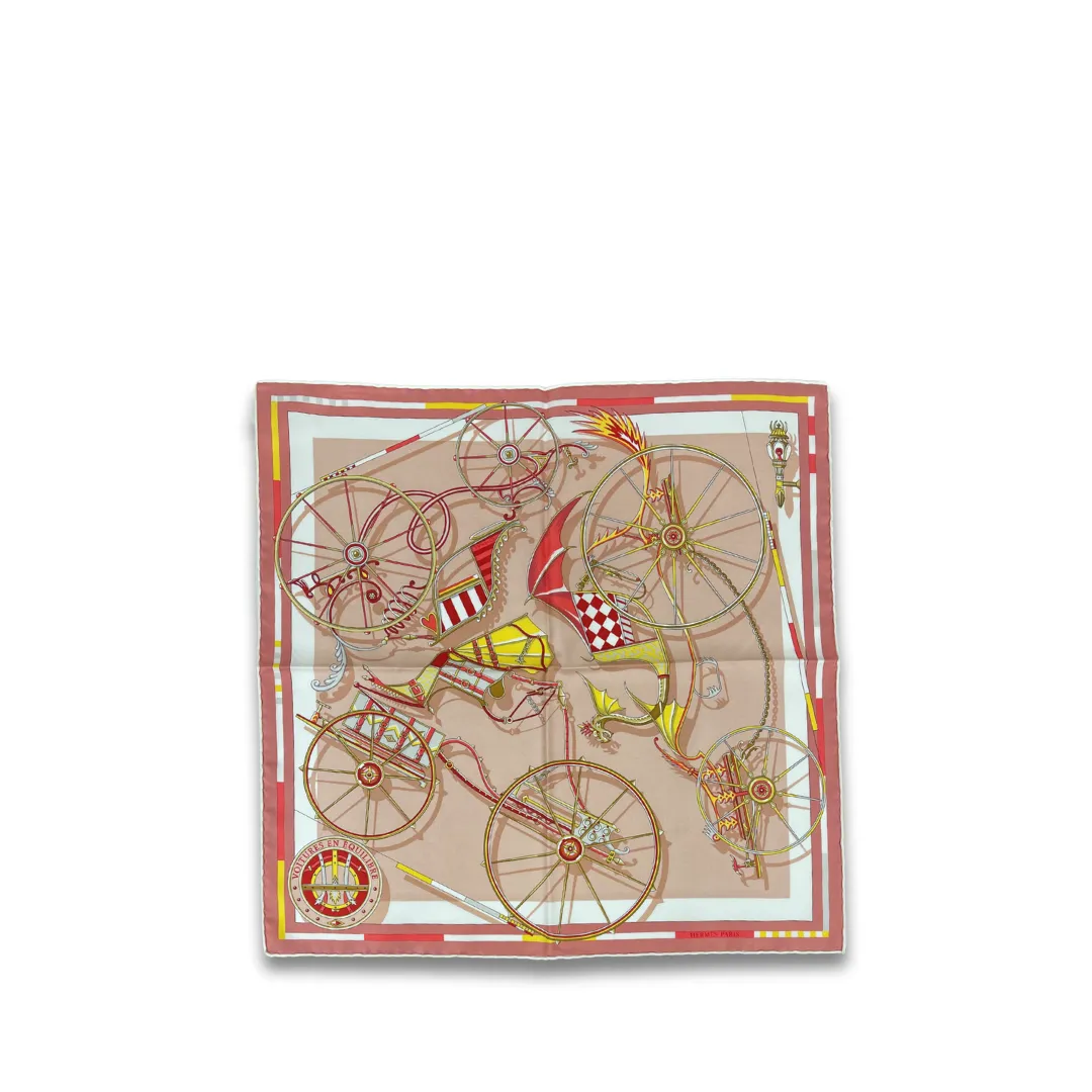 Hermès Voitures En Equilibre Scarf 45