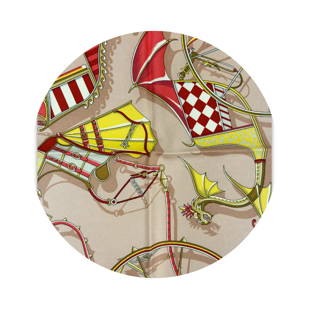 Hermès Voitures En Equilibre Scarf 45