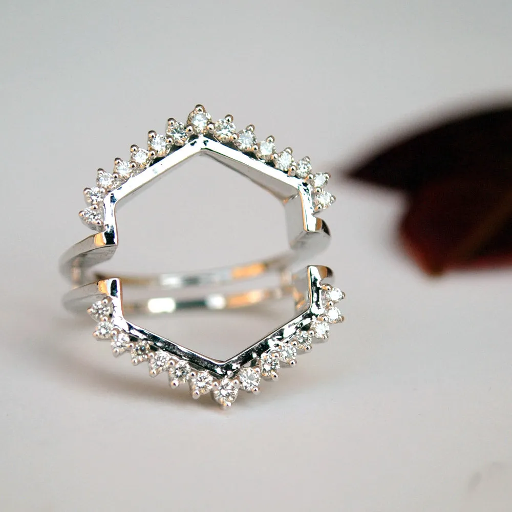 Hexagon Shaped Diamond Ring Guard