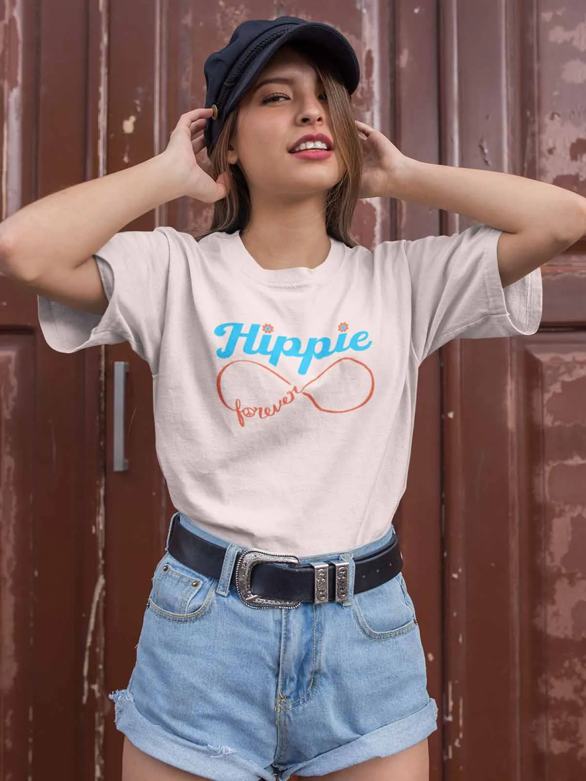Hippie forever | Printed  T shirt