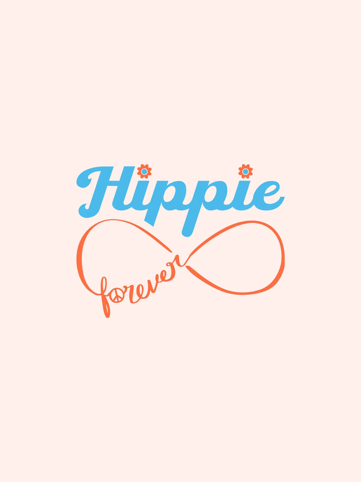 Hippie forever | Printed  T shirt
