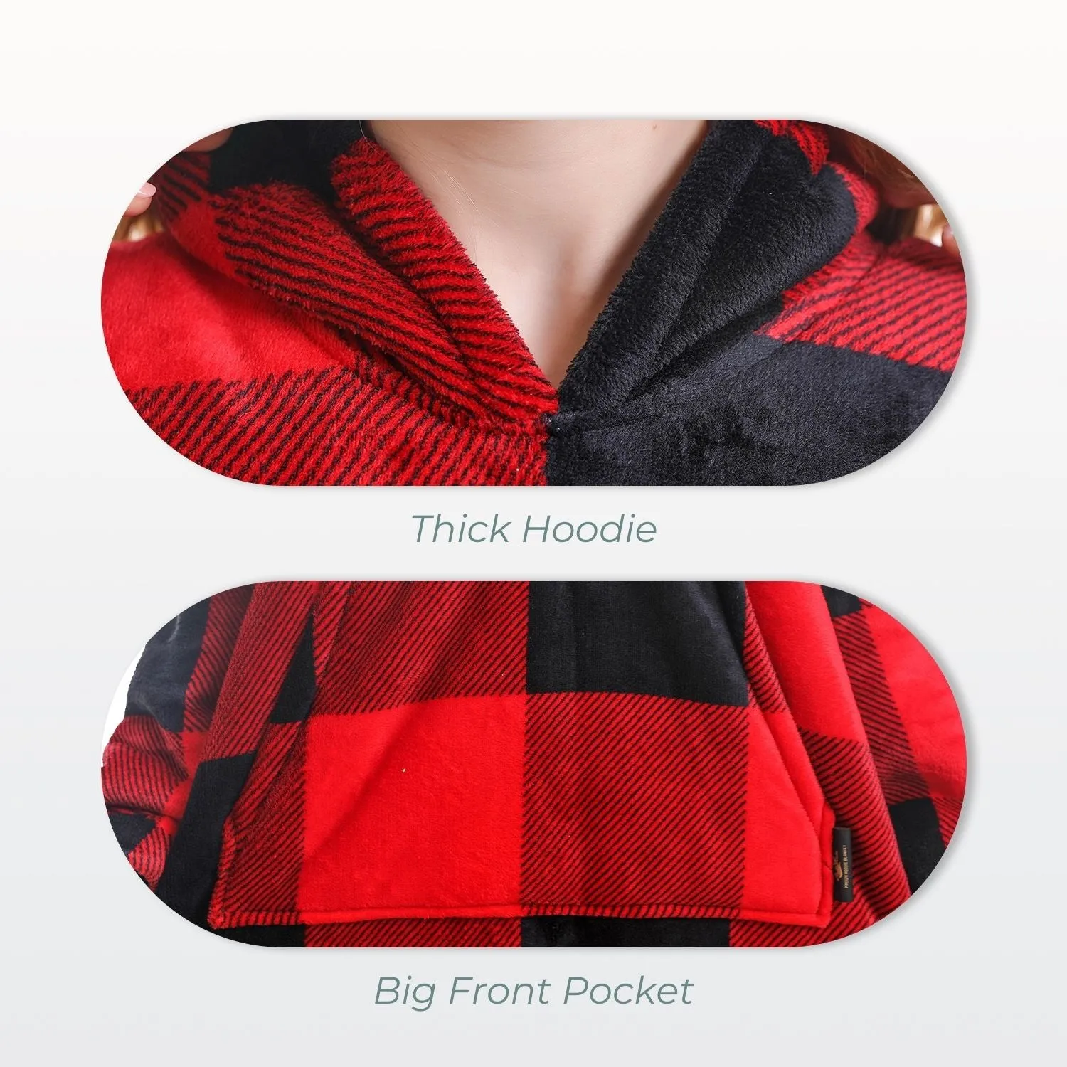 Hoodie Blanket Kids Large Lattice