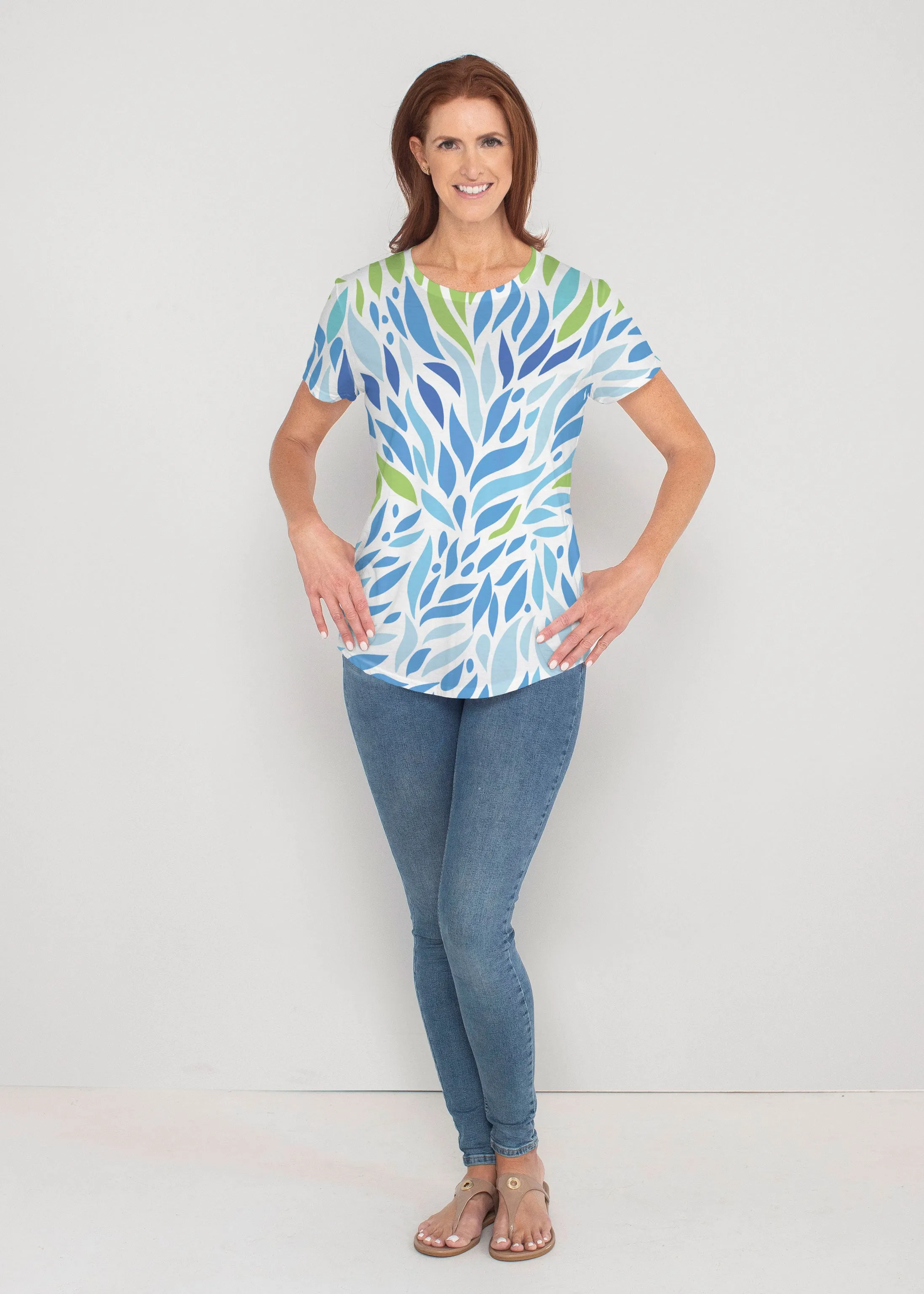 Hotsy Totsy Blue (8143) ~ Contoured Tri-Blend Scoop Tee