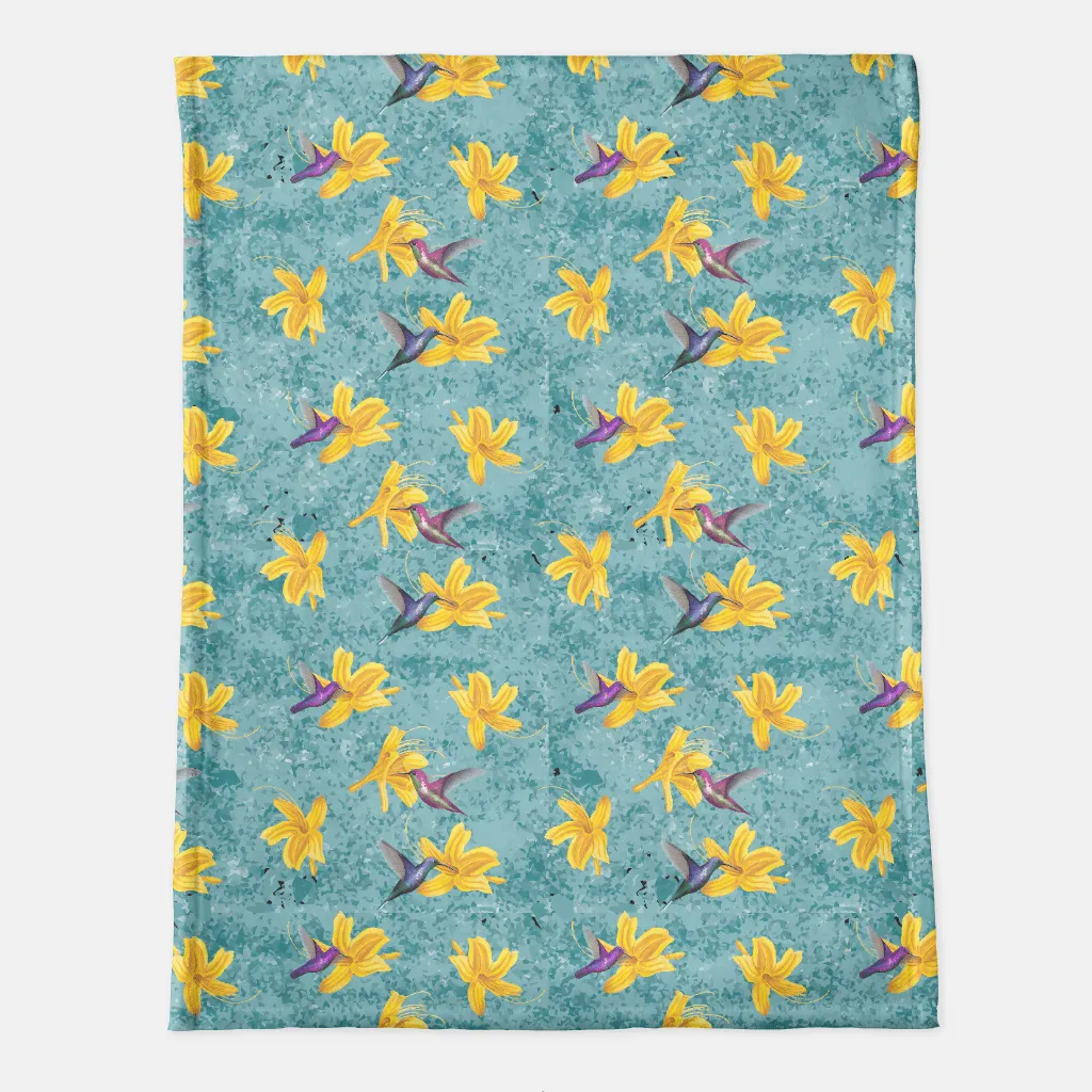 Humming Bird Minky Blanket - 60" x 80"