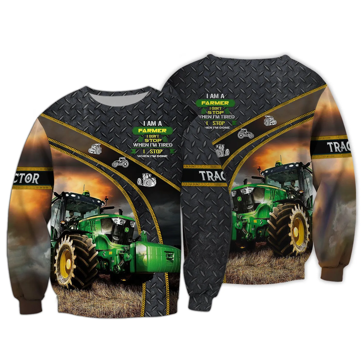 I Am A Farmer I Don’t Stop When I’m Tired I Stop When I’m Done 3D Hoodie, 3D Zipper Hoodie,...