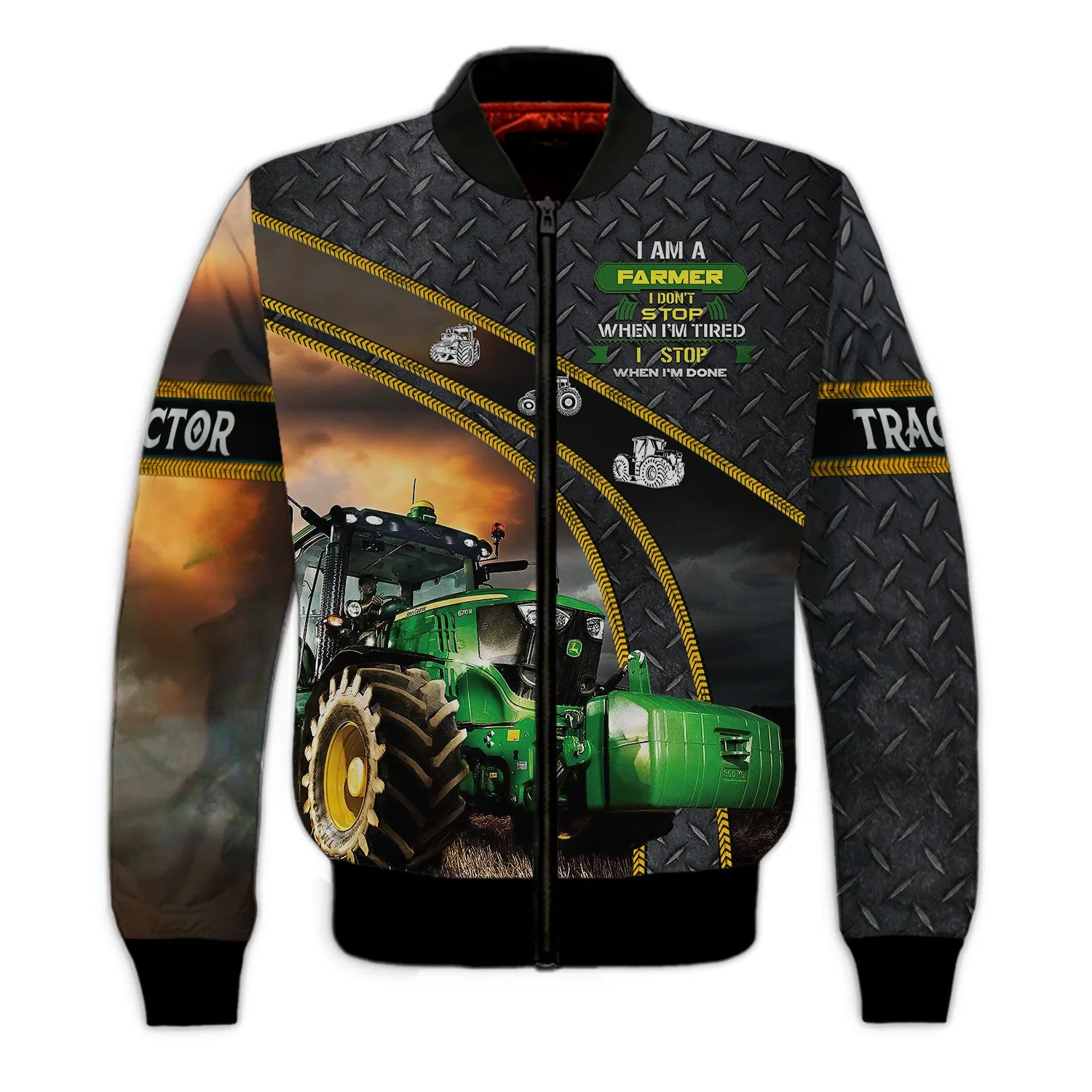 I Am A Farmer I Don’t Stop When I’m Tired I Stop When I’m Done 3D Hoodie, 3D Zipper Hoodie,...