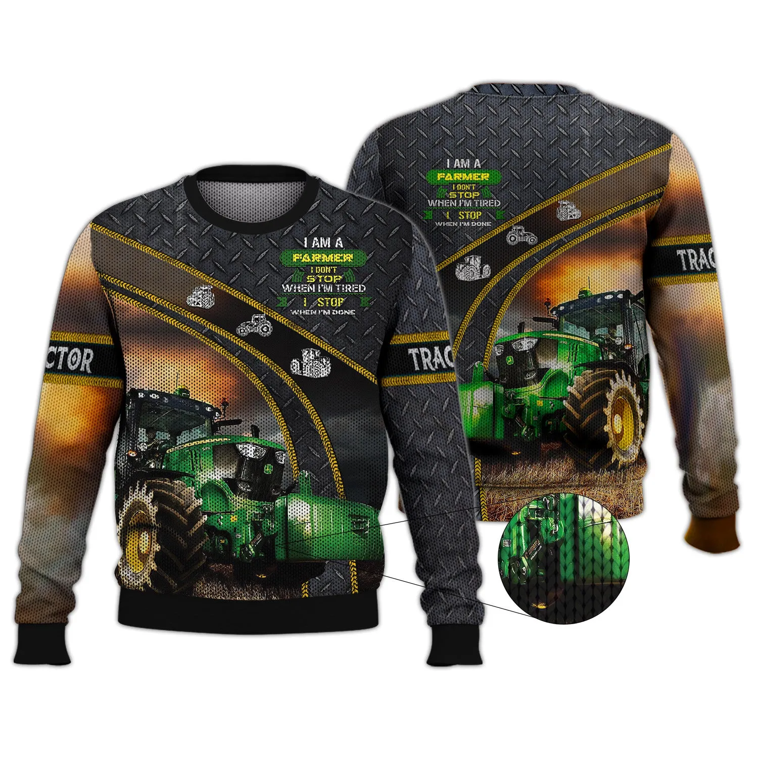 I Am A Farmer I Don’t Stop When I’m Tired I Stop When I’m Done 3D Hoodie, 3D Zipper Hoodie,...