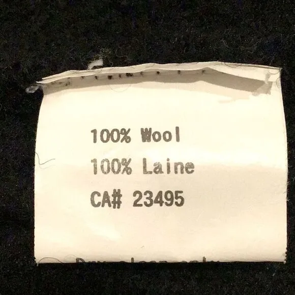 Icelandic Design Black White Nordic Design 100% Wool Sweater Coat