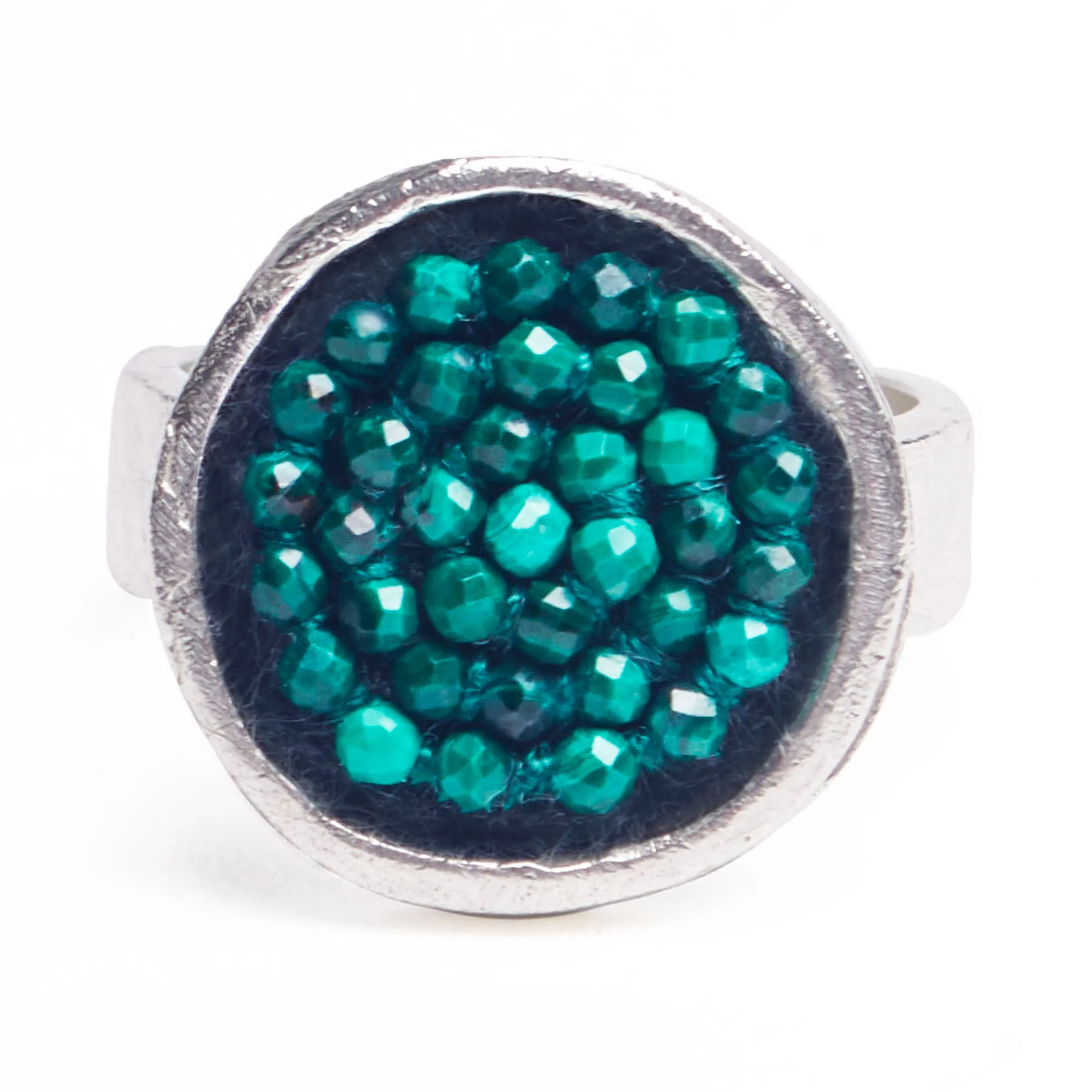 Iconic Malachite Mosaic Ring