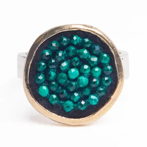 Iconic Malachite Mosaic Ring