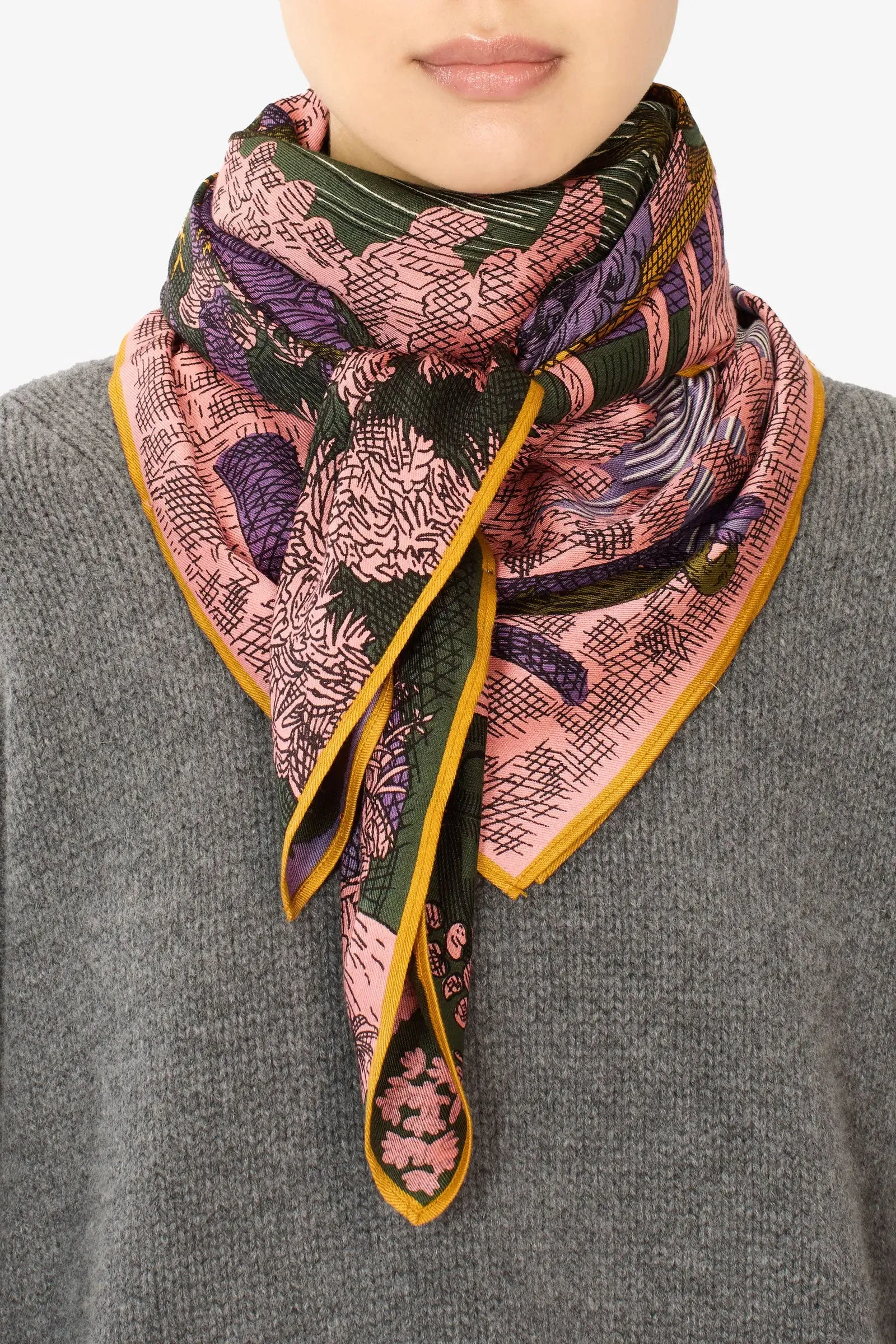Inoui Editions Reve Square Scarf in Purple