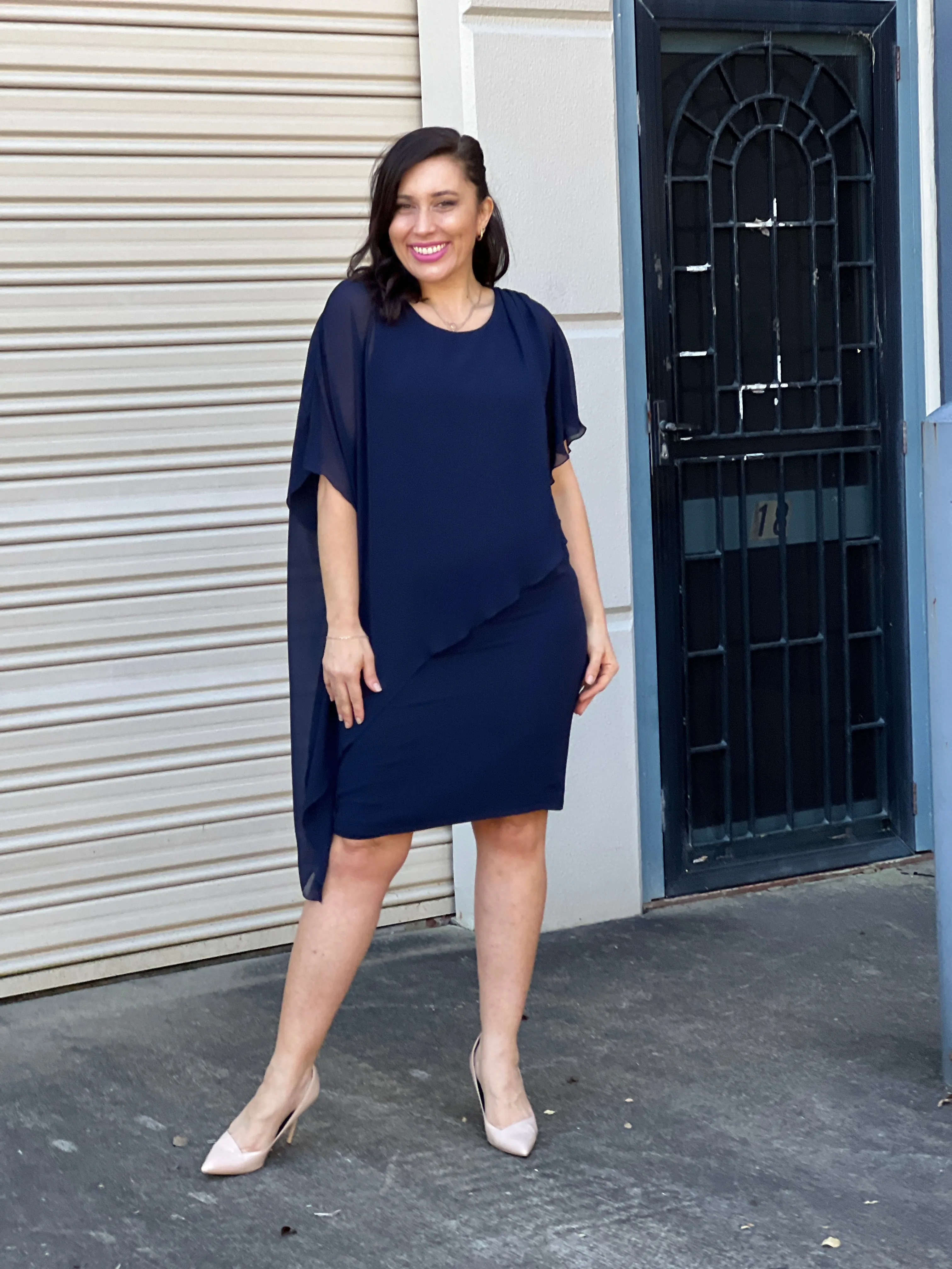 Irene Navy Evening Dress