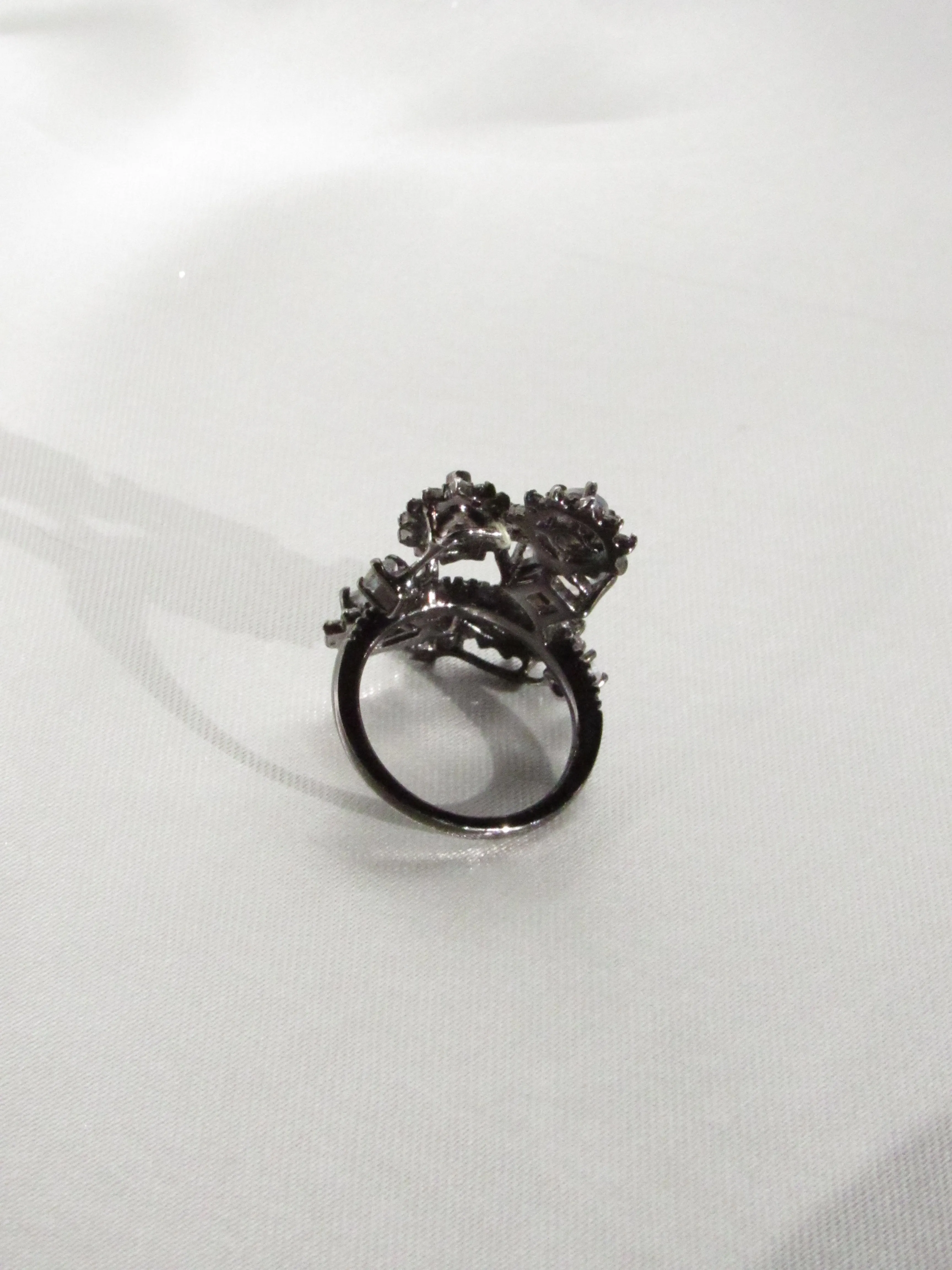 Iridescent Blue Moonstone Cocktail Ring