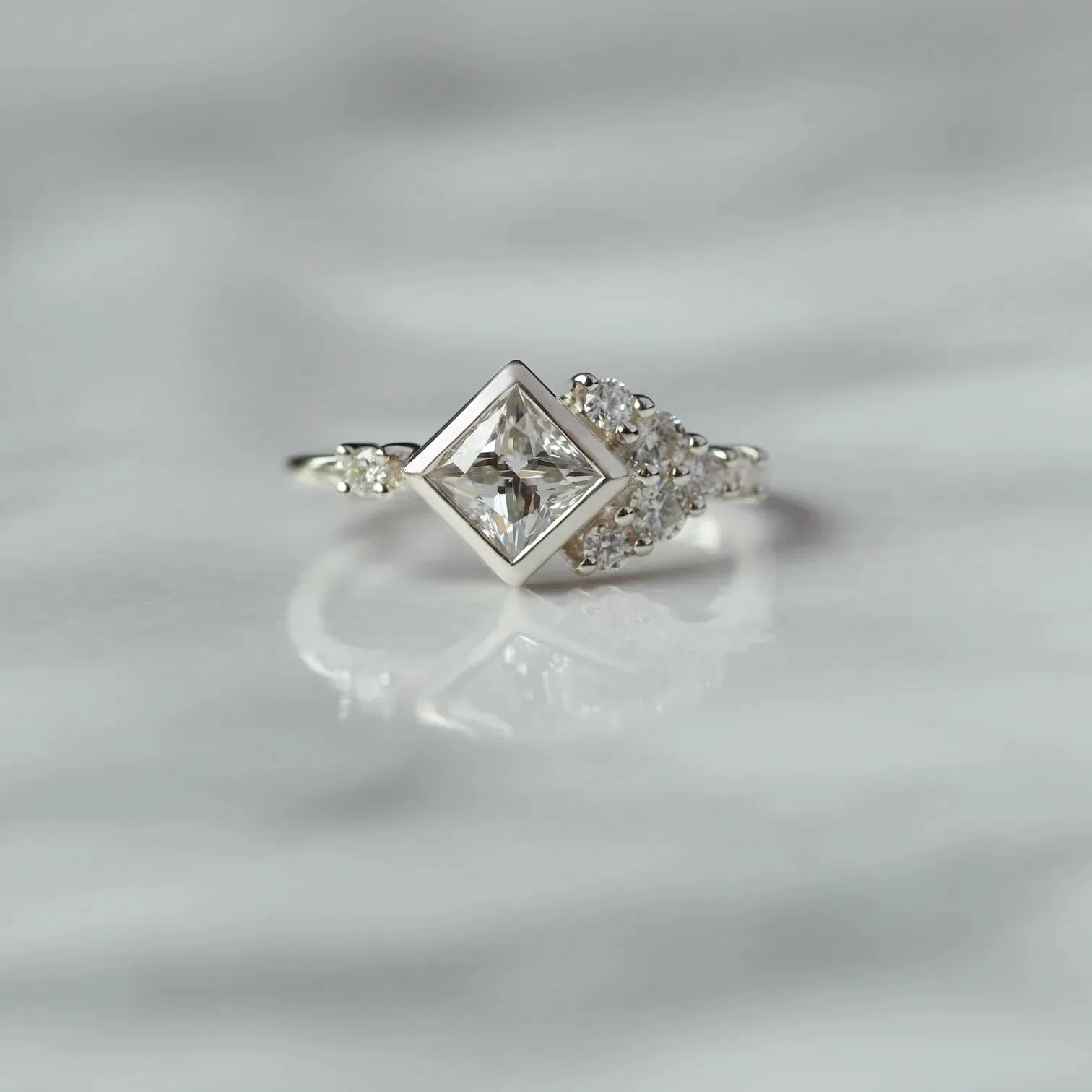 Isla Moissanite Square Ring