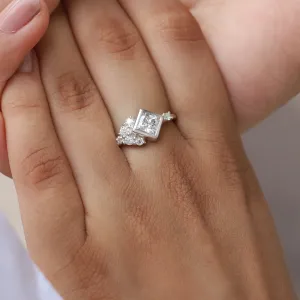 Isla Moissanite Square Ring