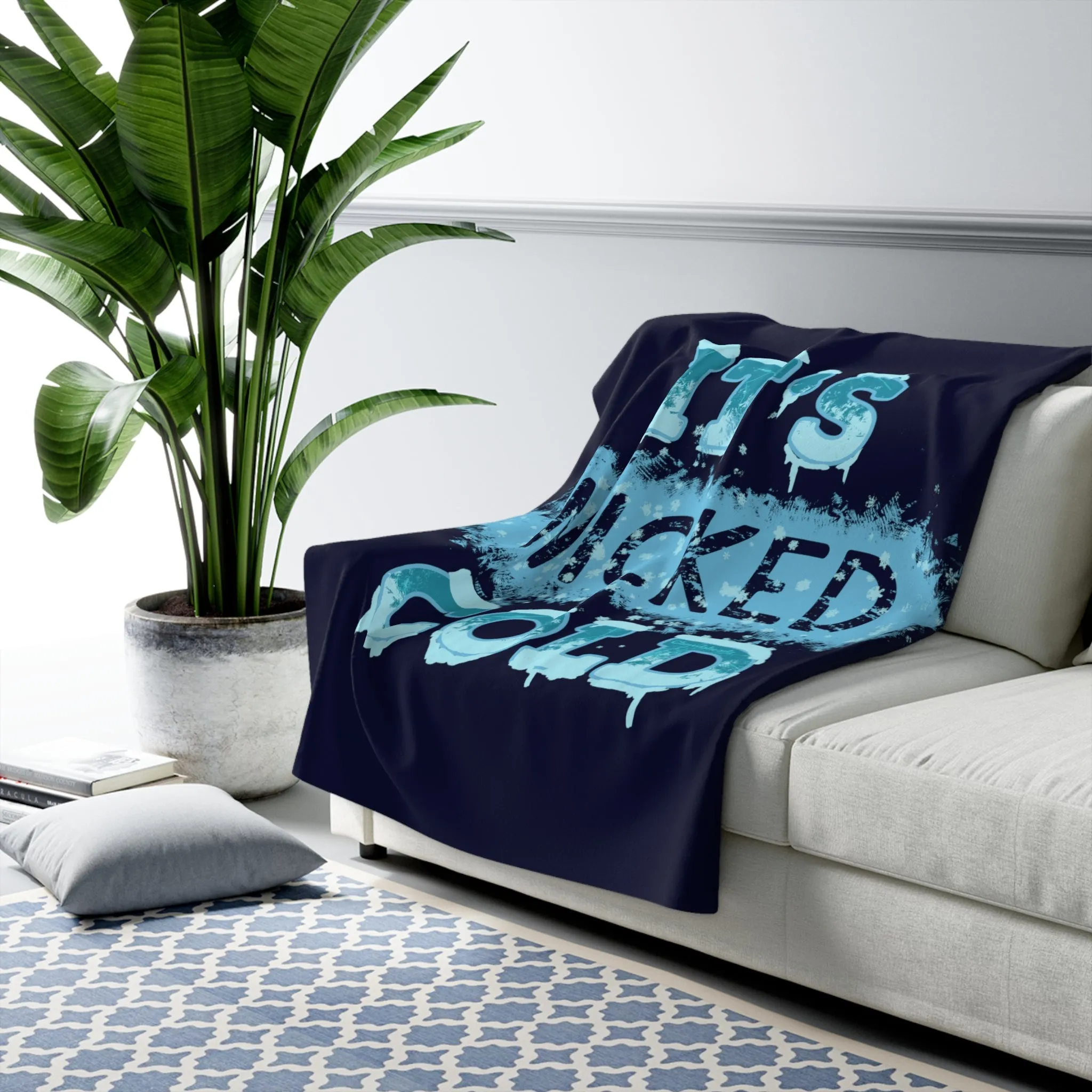 It's Wicked Cold Sherpa Fleece Blanket