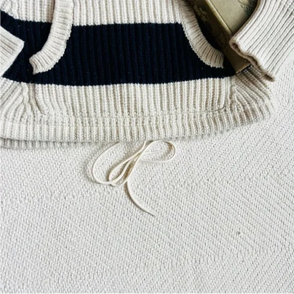 J.Crew Thick Knit Merino Wool Front-pocket Turtleneck Sweater in Rugby Stripe