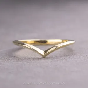 Knife Edge Vivian Wedding Band, 14k Yellow Gold