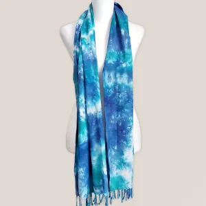 Lake Blue Tie Dye Scarf