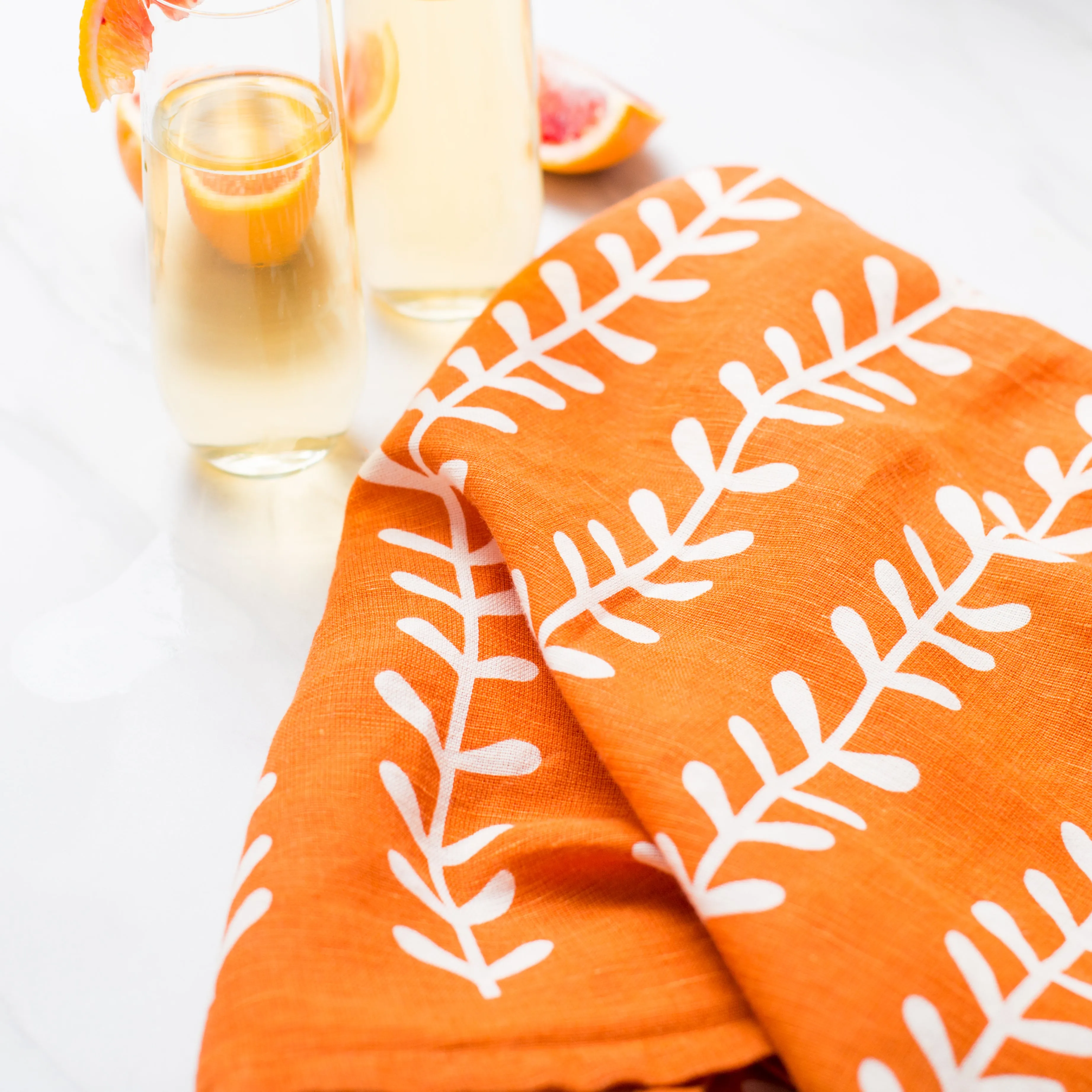 Leaf Linen Tea Towel