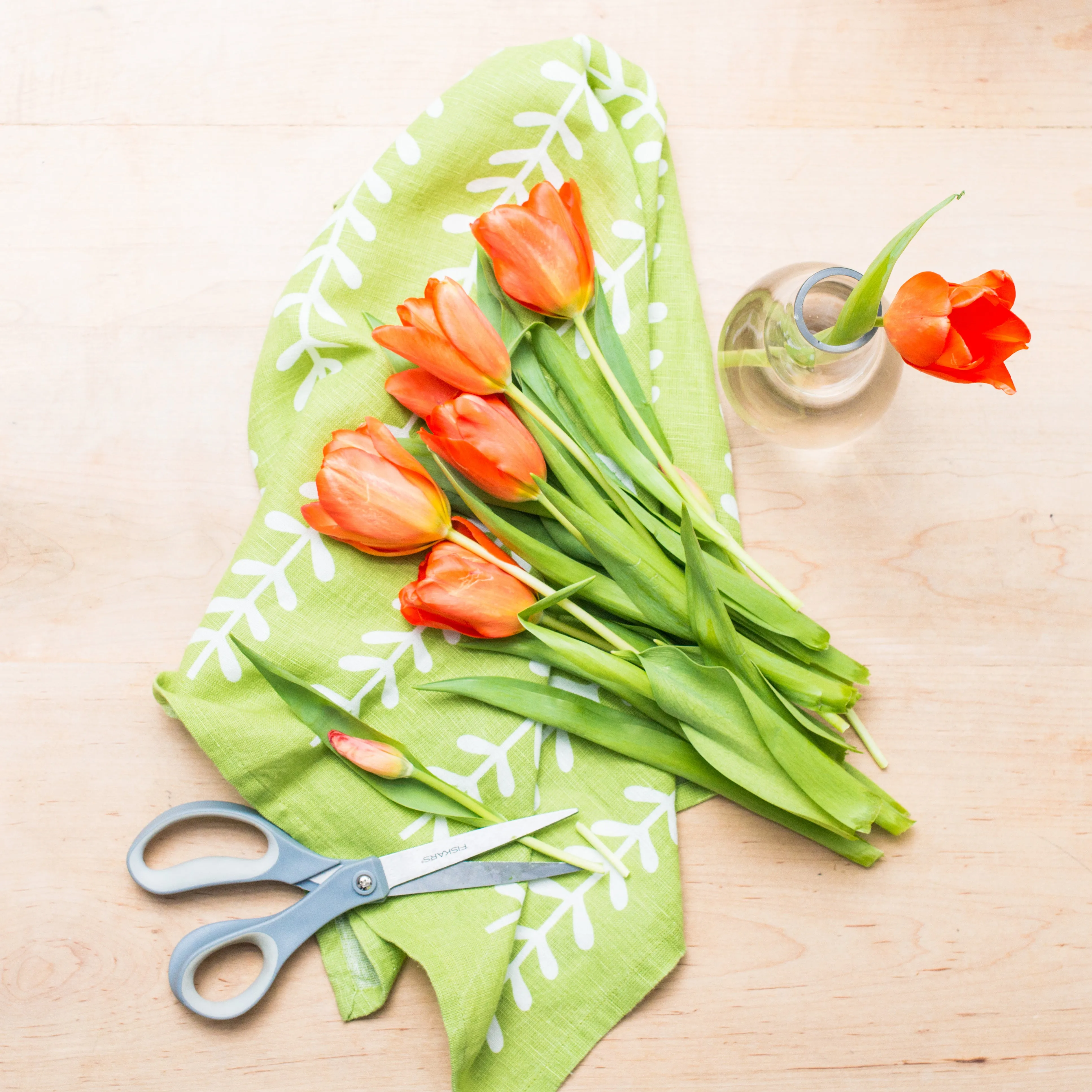 Leaf Linen Tea Towel