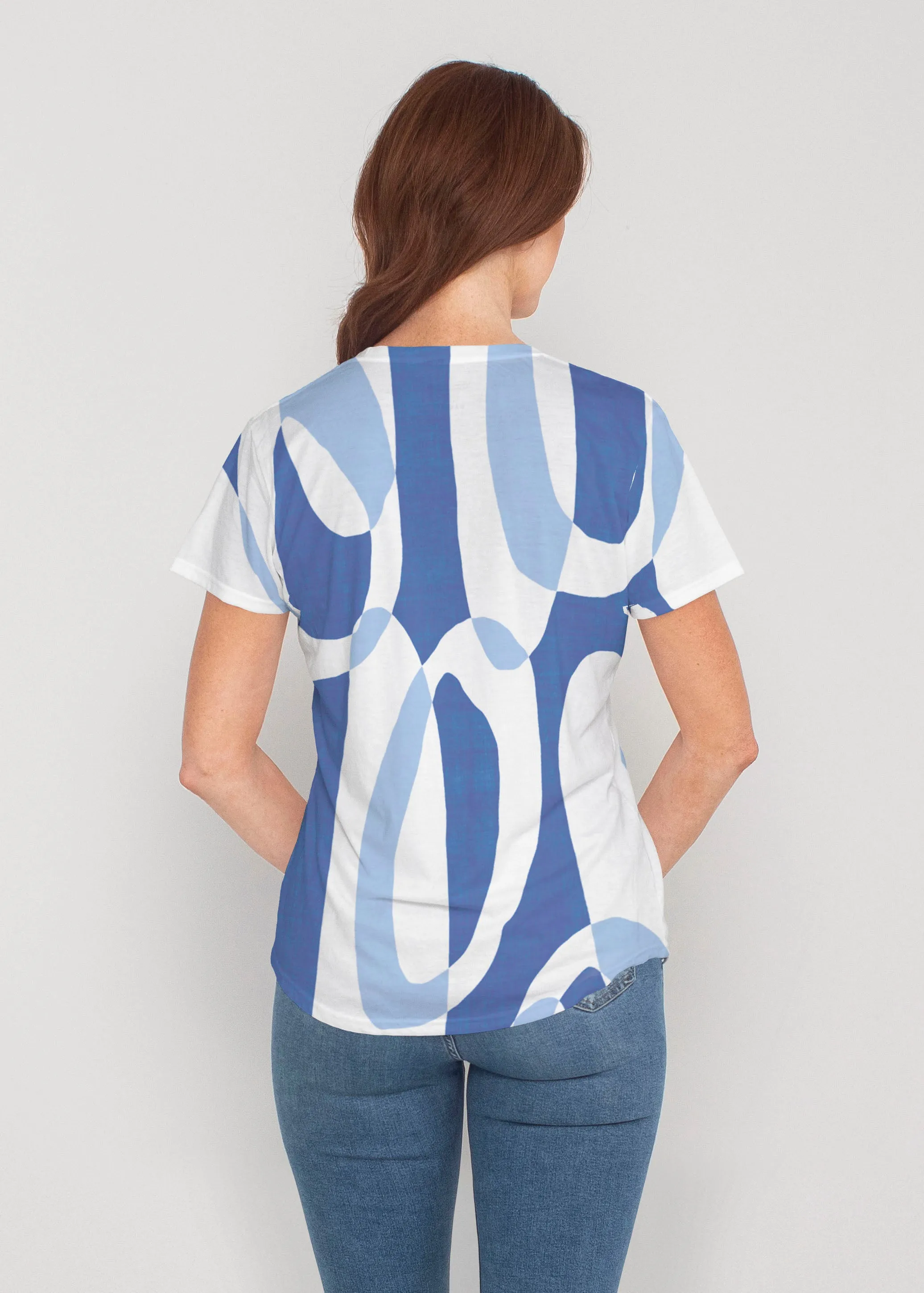 Loop ta Loop Blue (8086) ~ Contoured Tri-Blend Scoop Tee