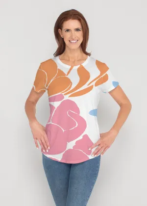 Lotus Pink/Orange (23058) ~ Contoured Tri-Blend Scoop Tee