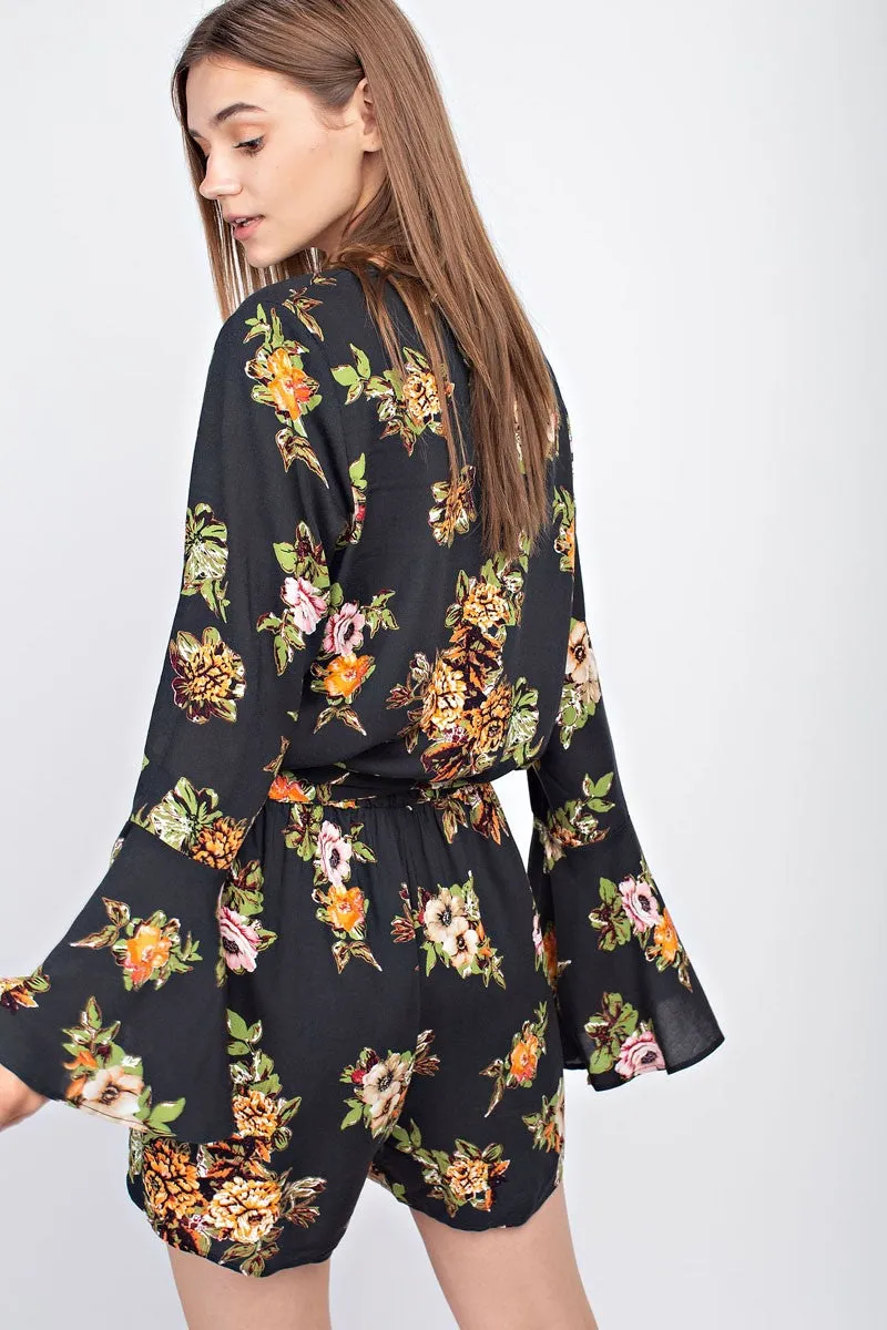 LUNA FLORAL ROMPER-