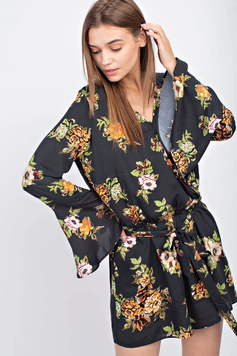 LUNA FLORAL ROMPER-