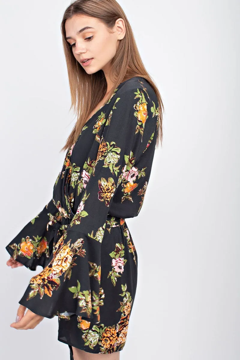 LUNA FLORAL ROMPER-
