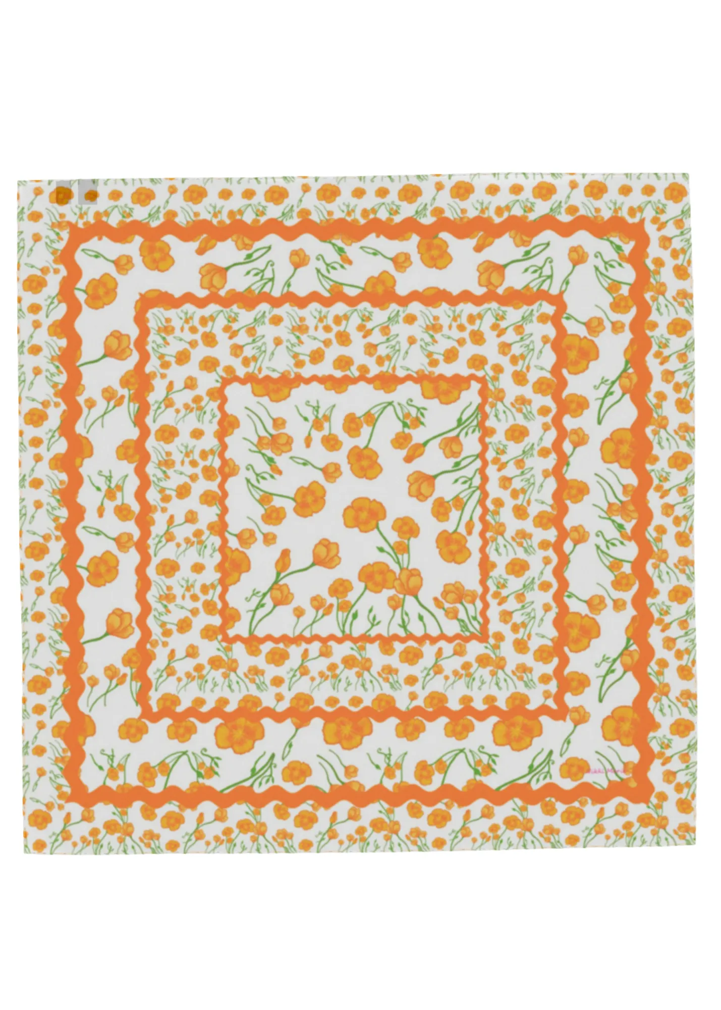 Mad California Poppies Cotton Mulmul Scarf