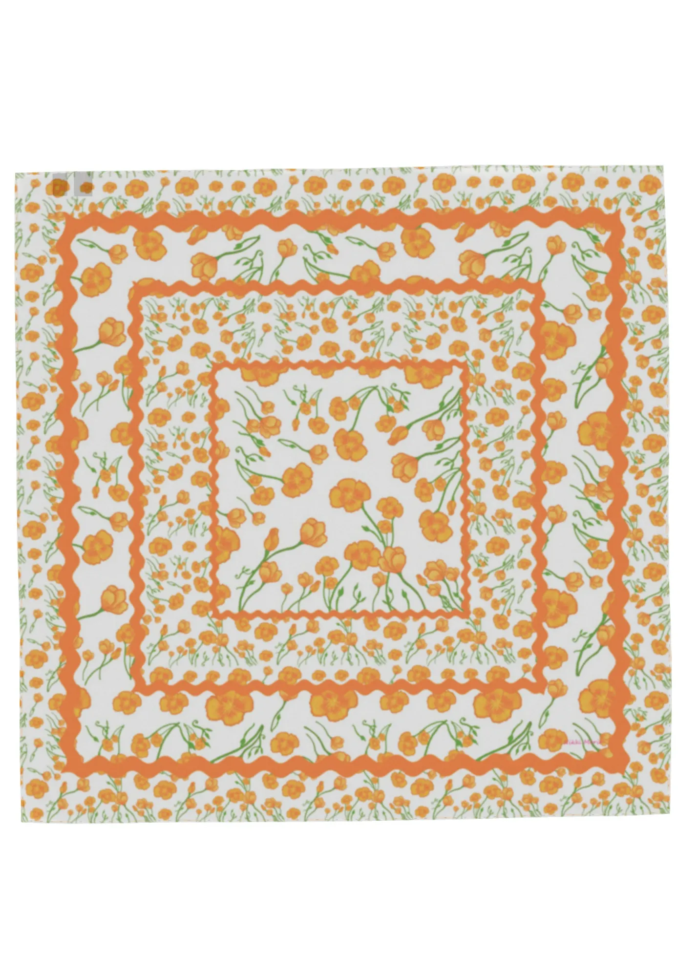 Mad California Poppies Cotton Mulmul Scarf