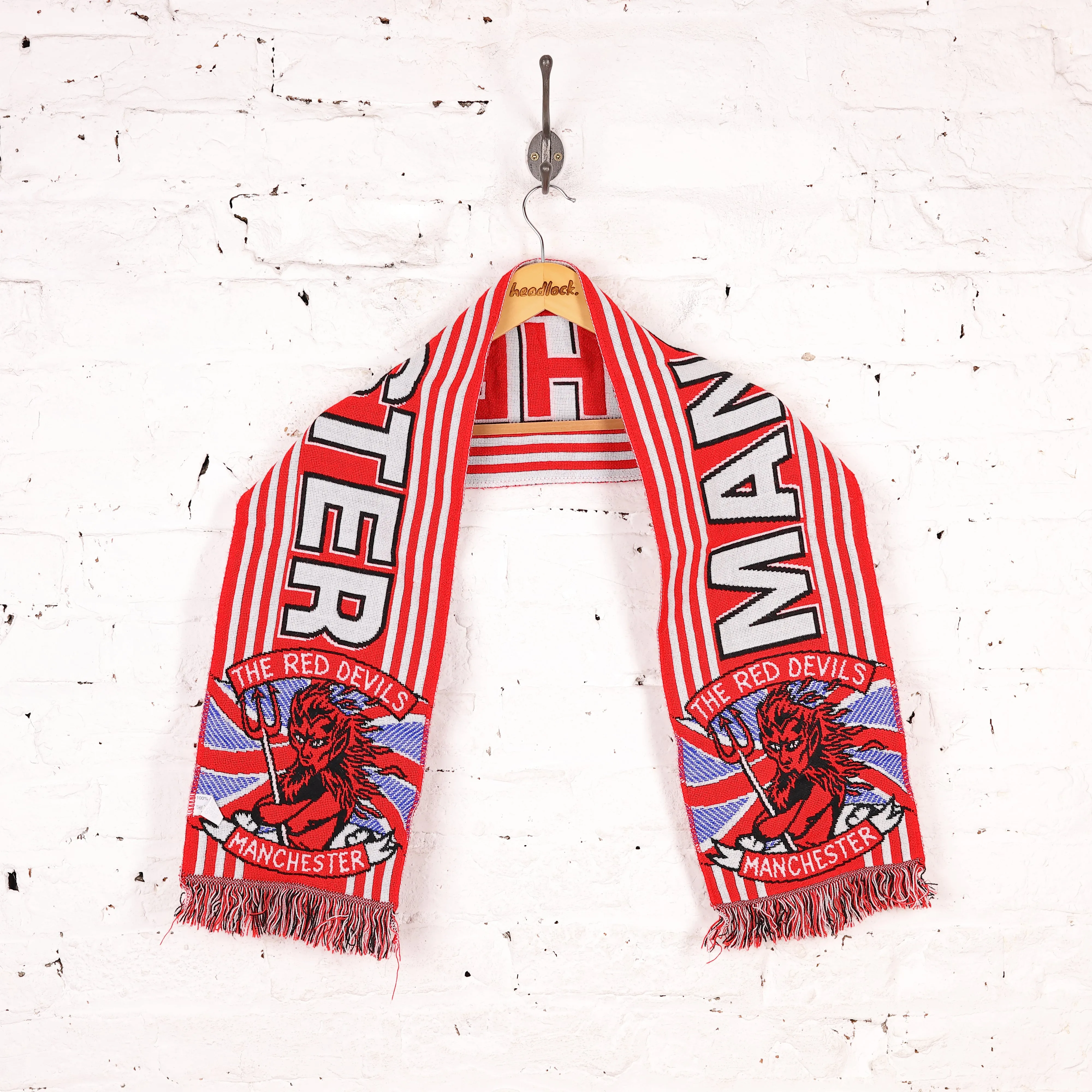 Manchester United FC 'Red Devils' Football Scarf - Red - One Size