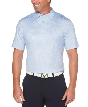 Mens Houndstooth Printed Polo