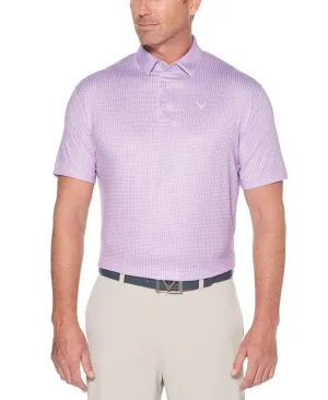 Mens Houndstooth Printed Polo
