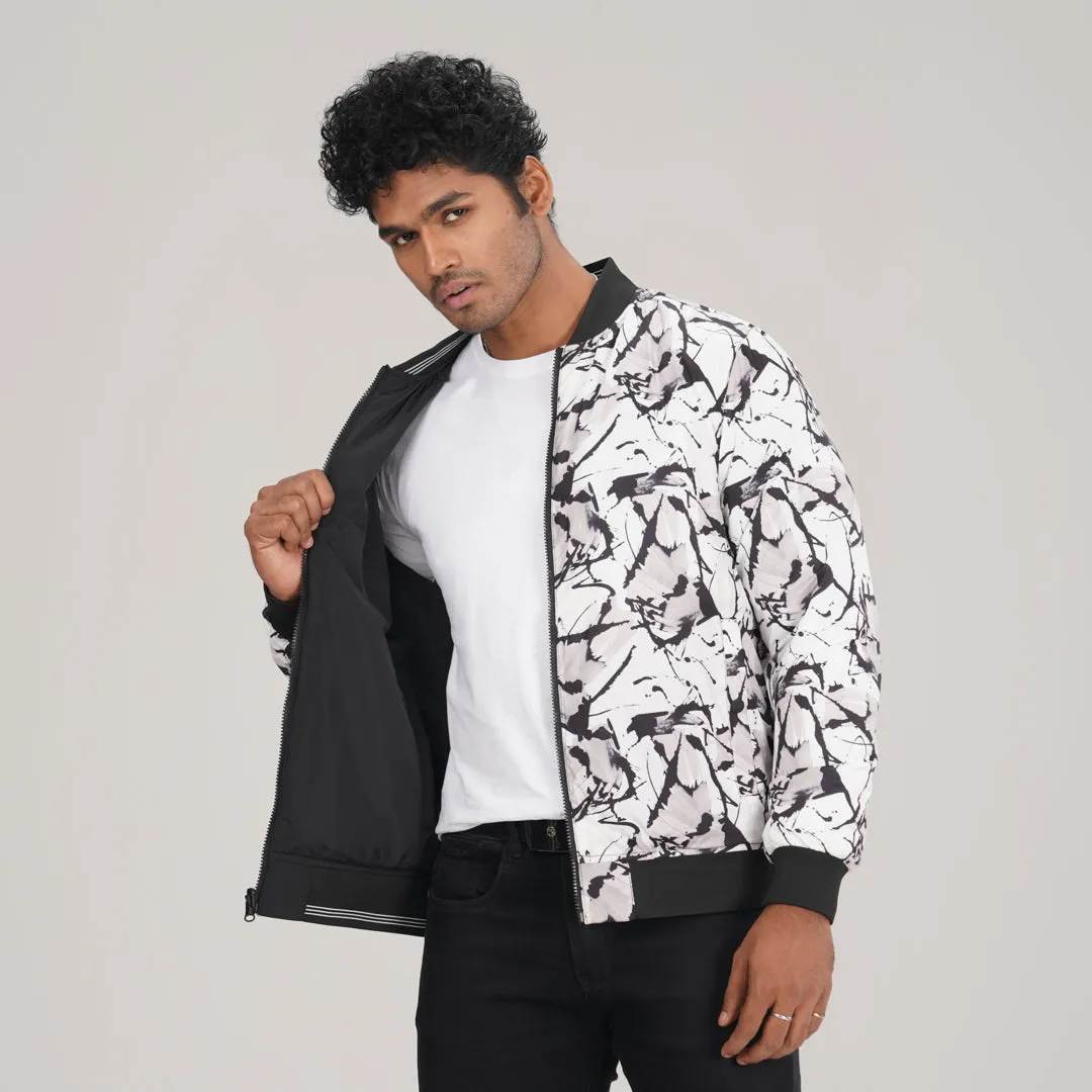 Mens Reversible Black Bomber